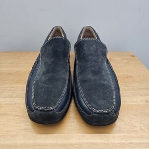 Florsheim Mens Driver Slip On Moccasins Loafers Blue Suede & Leather Shoe Sz 8W
